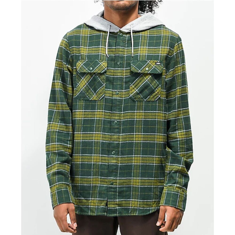 VANS Off the Wall Parkway II Hooded Flannel Shirt Size Medium
